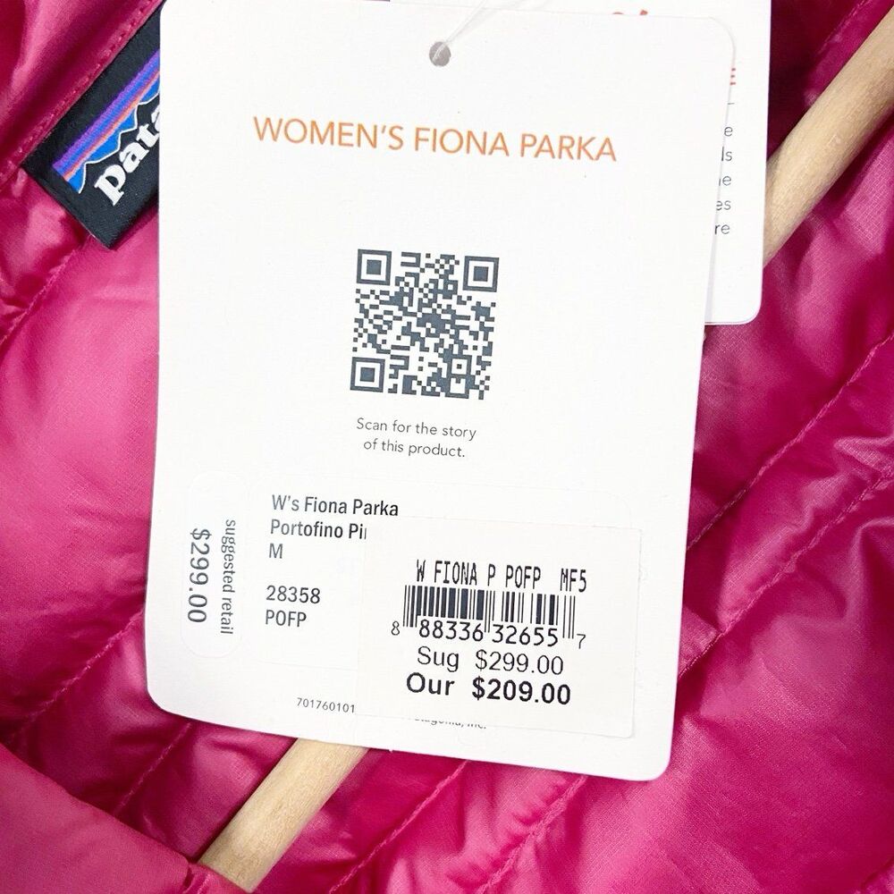 NWT Patagonia Women's Fiona Parka Light-weight Down Insulation Pink Jacket Med - Picture 4 of 12